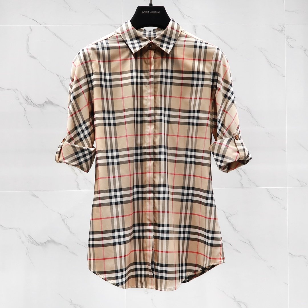 Shop Burberry Vintage Check Shirt In Nude