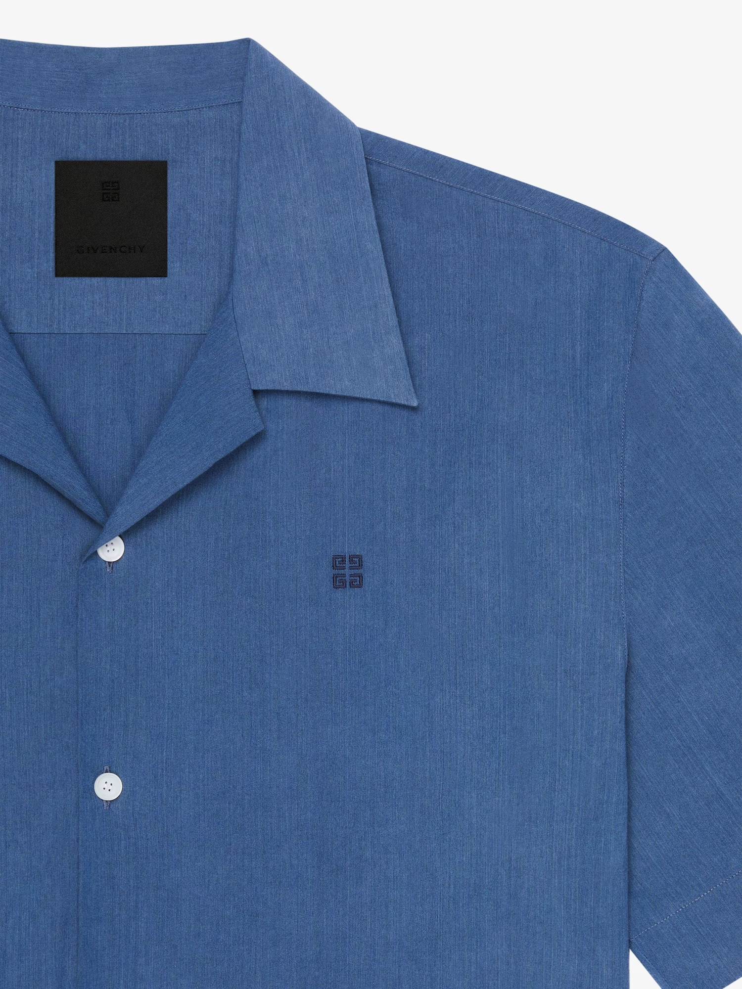 Givenchy Shirt In Ozone Washed Denim Chambray In Blue