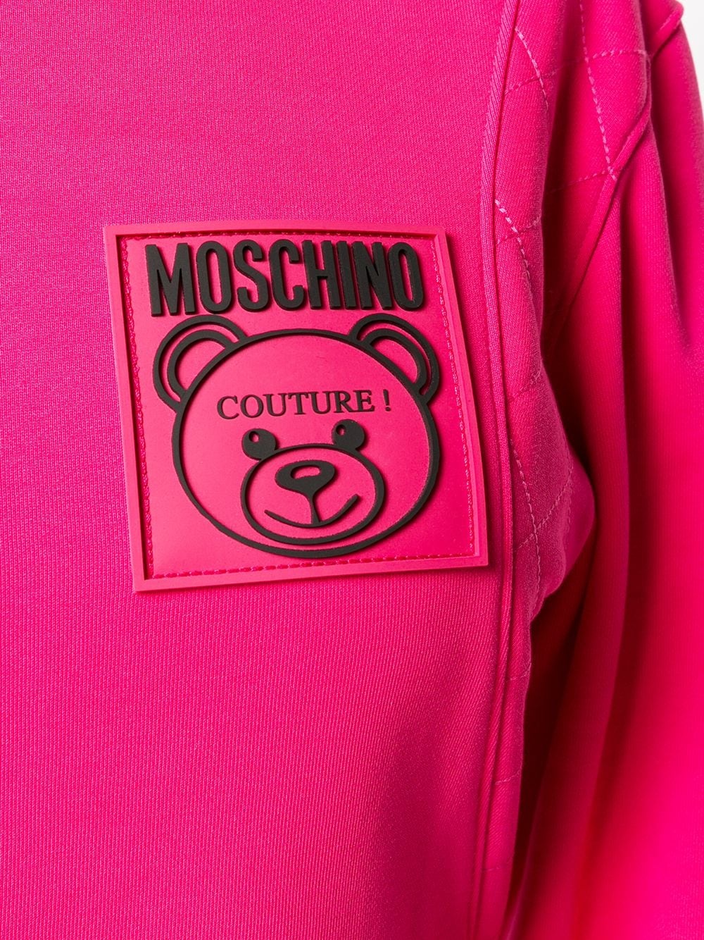 Moschino Logo Patch Dress In Pink
