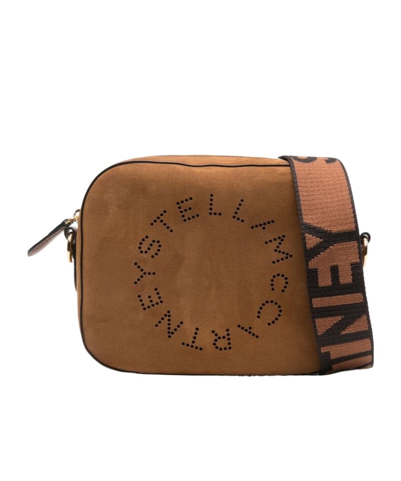 Stella Mccartney Zippered Shoulder Bag In Brown