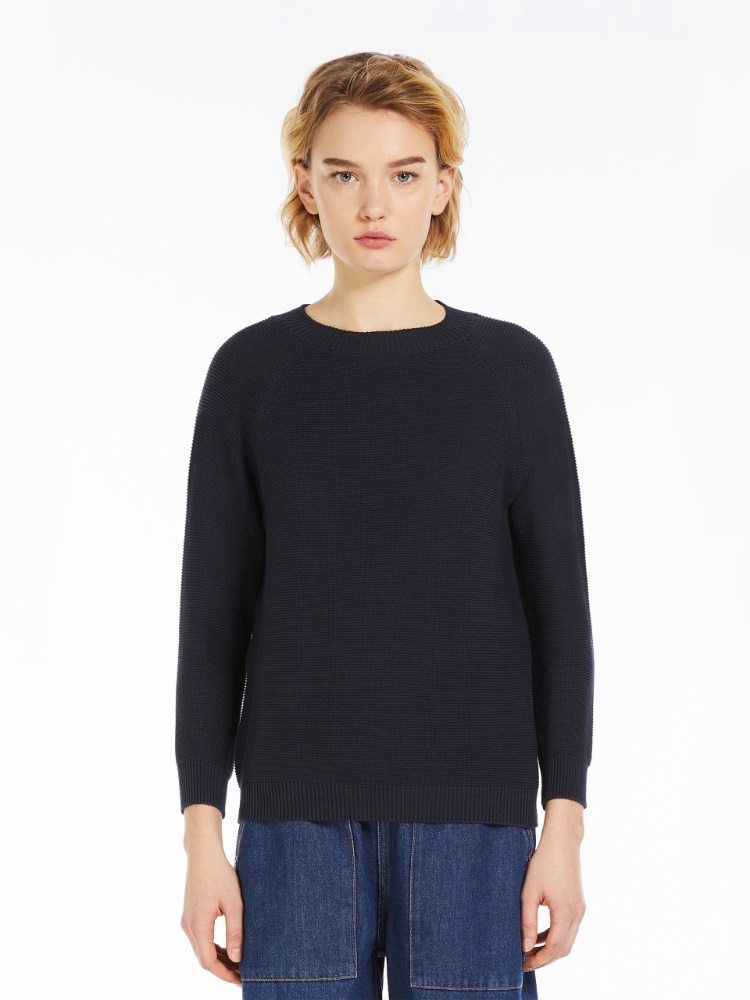 Weekend Max Mara Wide Round Neck Sweater In Black
