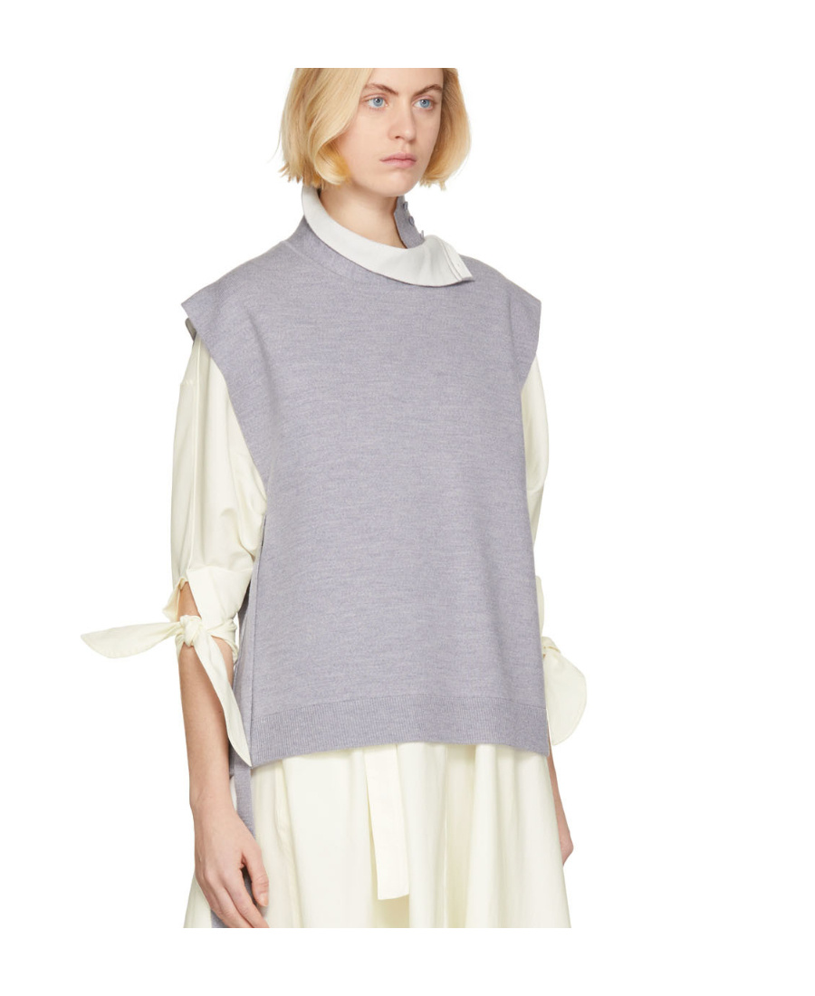 3.1 Phillip Lim Grey Double Face Wool Turtleneck In Gray
