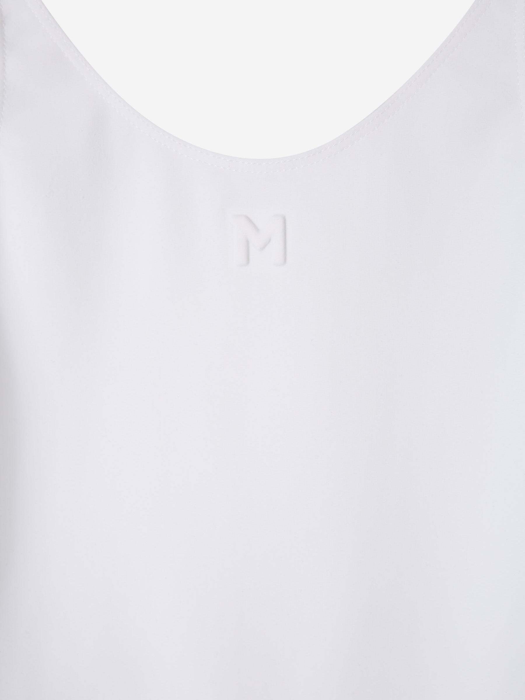 Mugler Corseted One-piece Swimsuit In White
