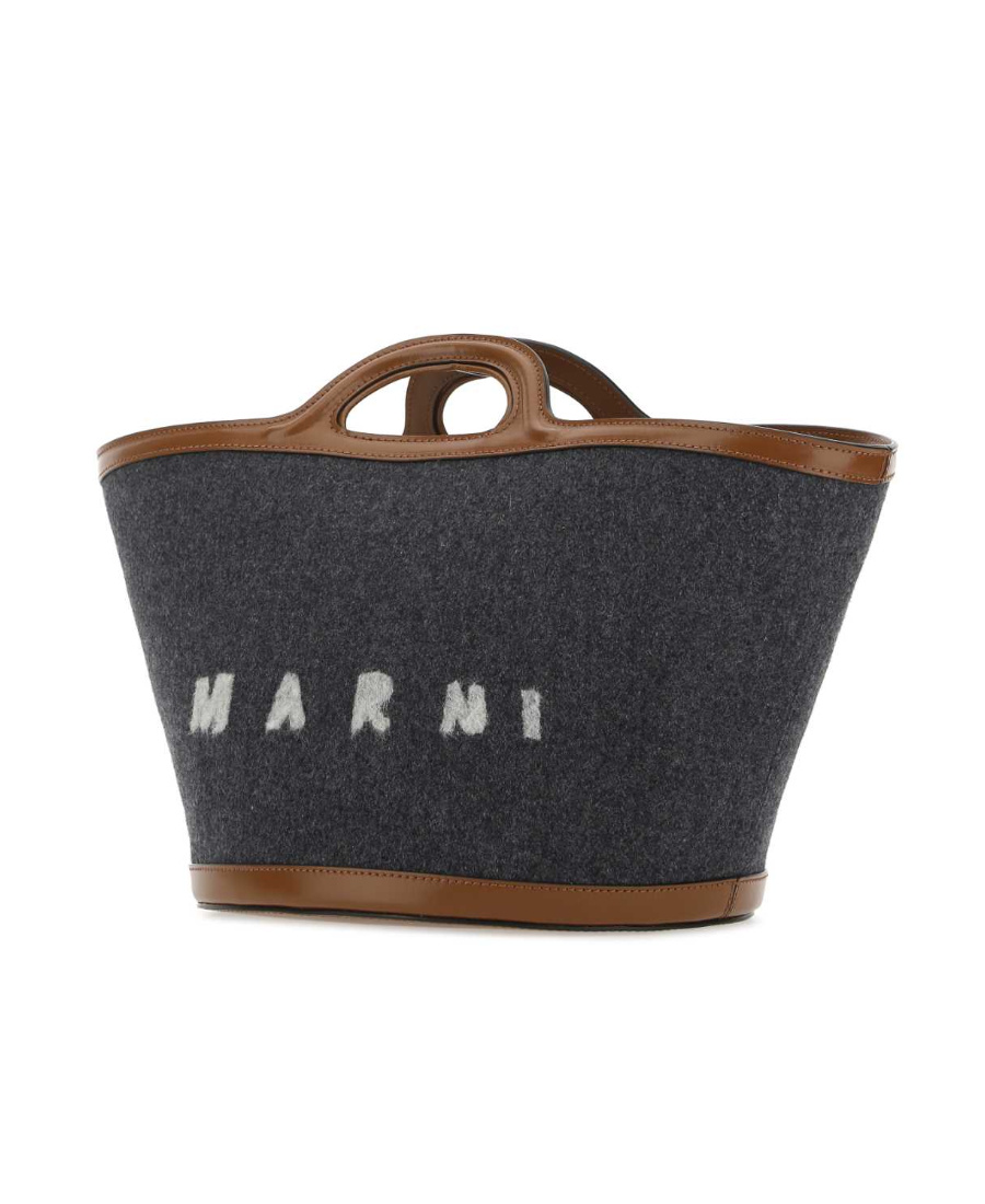 Marni Logo-print Tote Bag In Black