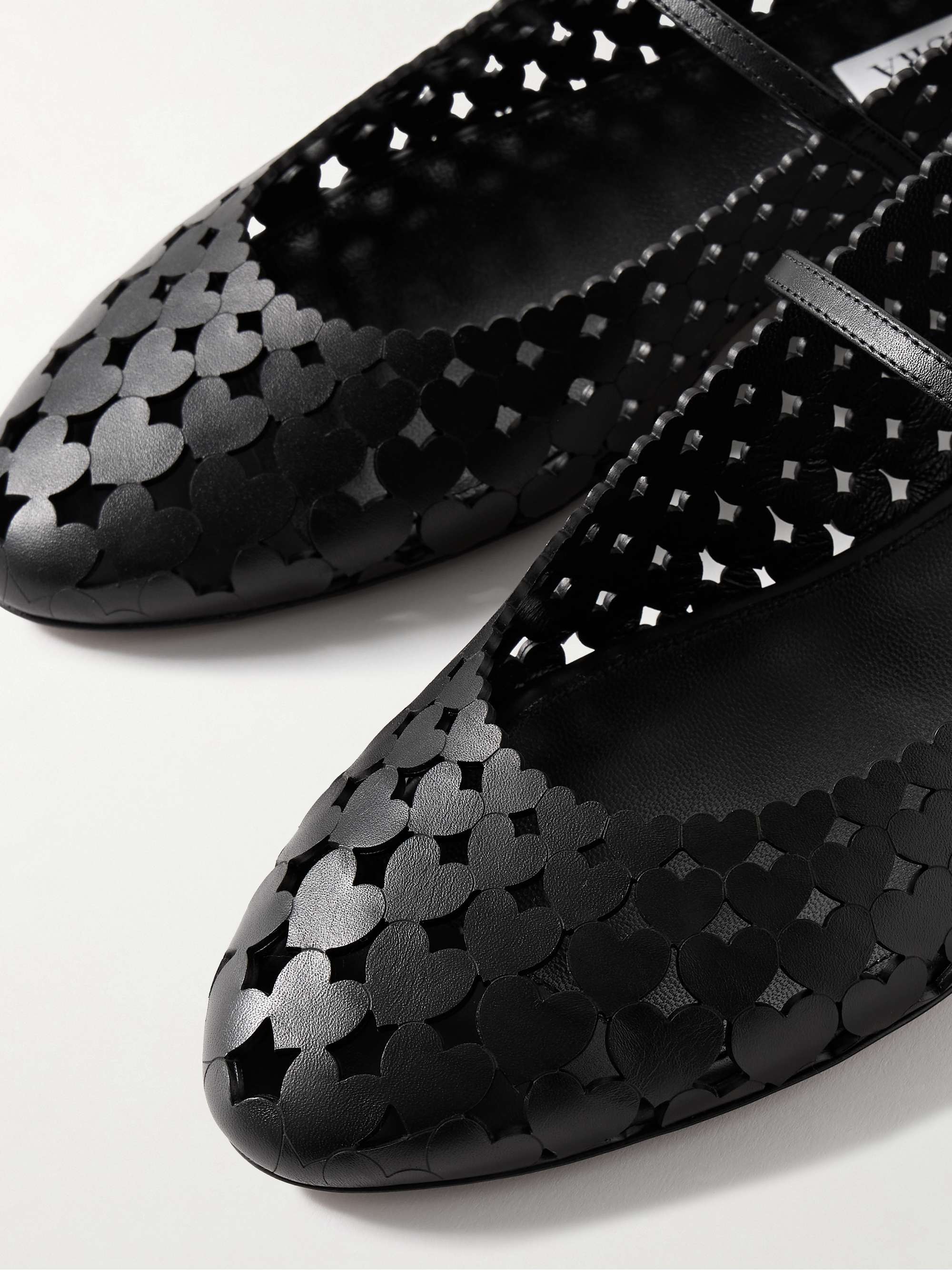 Aquazzura Amourose Ballet Flats In Black