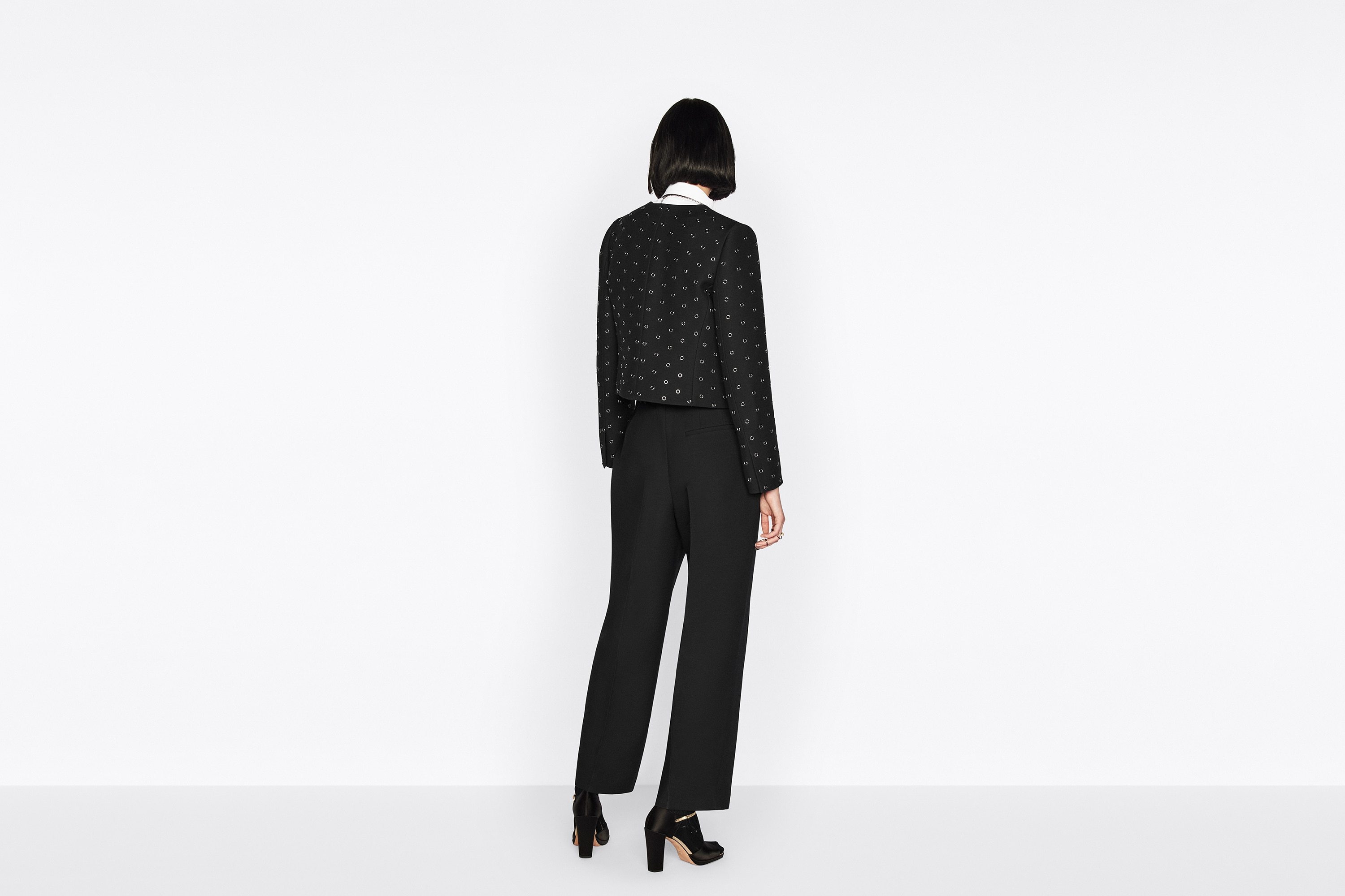 Dior Wool And Silk Pants Women In Black