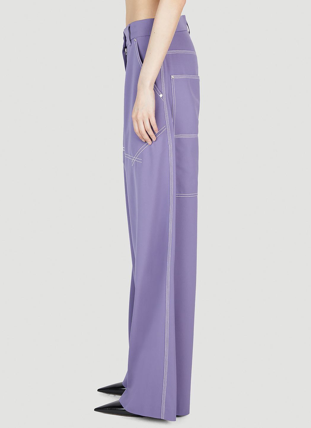 Stella Mccartney Straight-leg Trousers In Purple