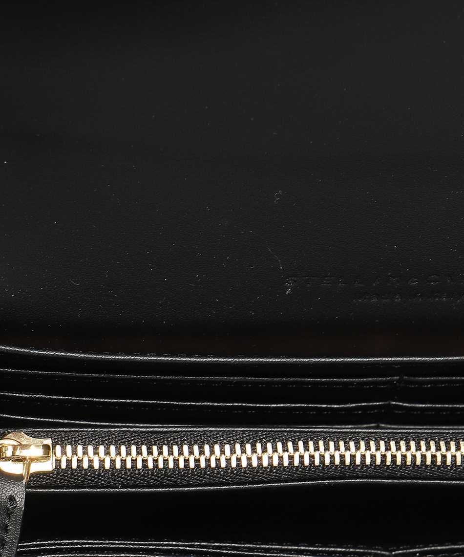 Stella Mccartney Logo-plaque Zip-up Purse In Black