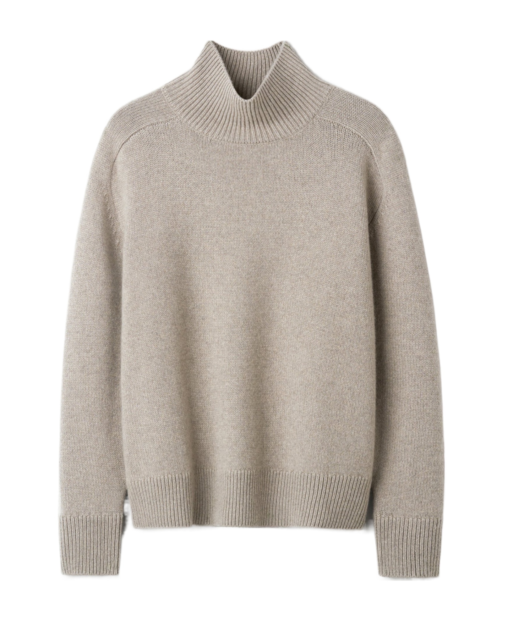 Soft Goat Long-sleeved Sweater In Neutral