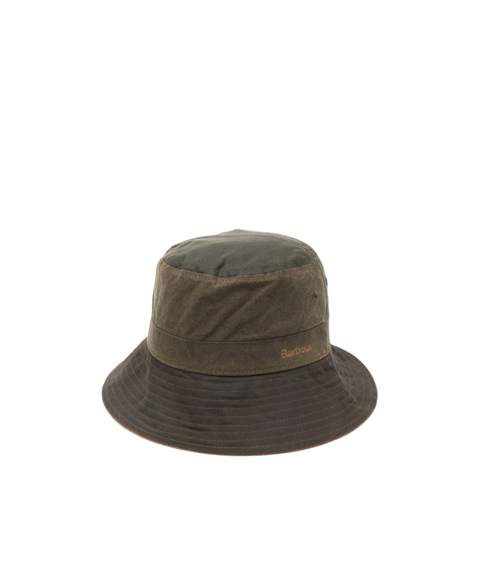 Barbour Brackley Wax Green Bucket Hat In Black
