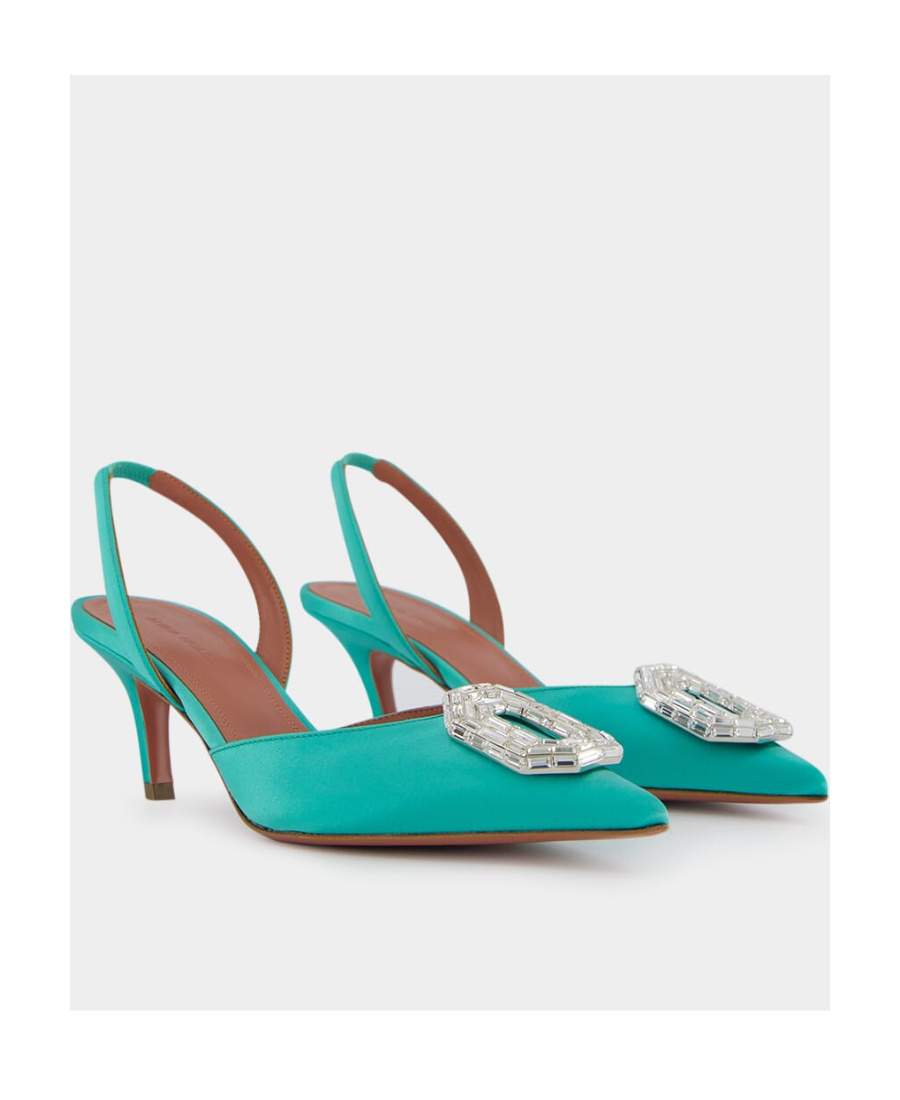 Amina Muaddi Cusp High-heeled Shoes In Green