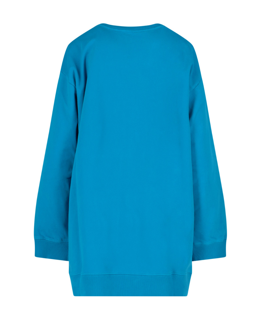 Shop Mm6 Maison Margiela Logo Hoodie In Blue