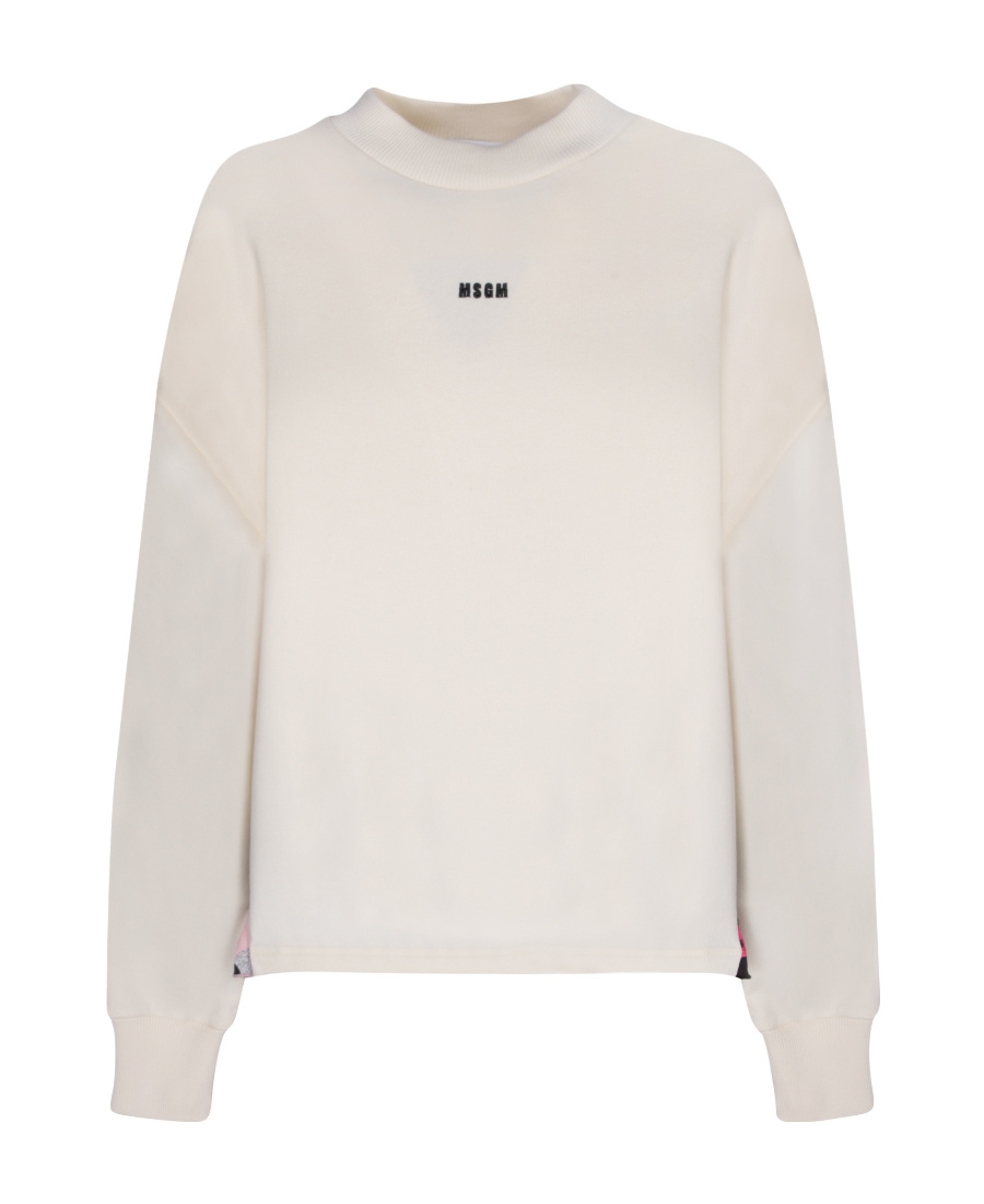 Msgm Roundneck Sweatshirt In White