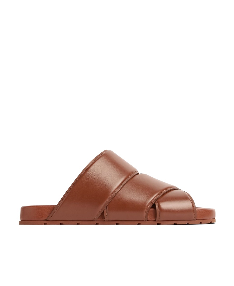 Bottega Veneta Brown Bridge Mule Sandals In Brown