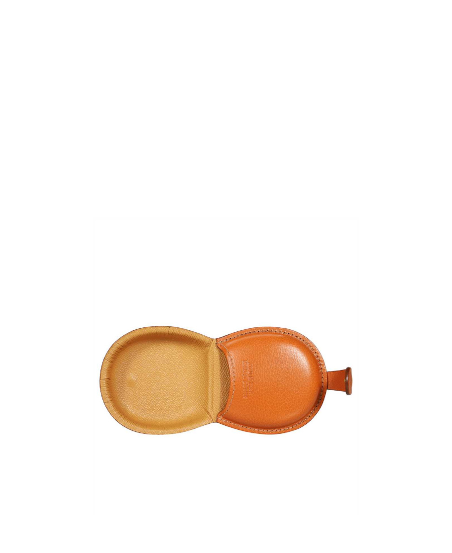 Il Bisonte Leather Coin Wallet In Orange