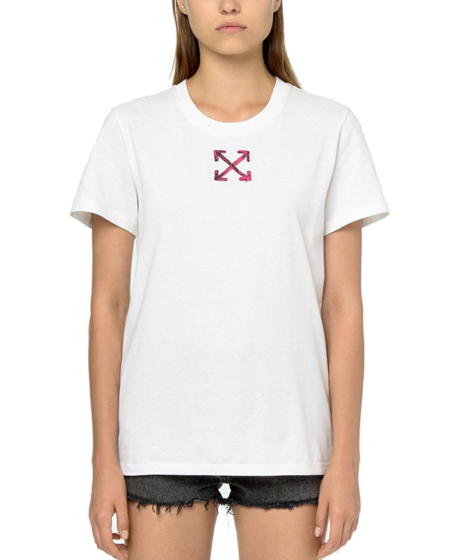 Off-white Arrow Printed T-shirt In White