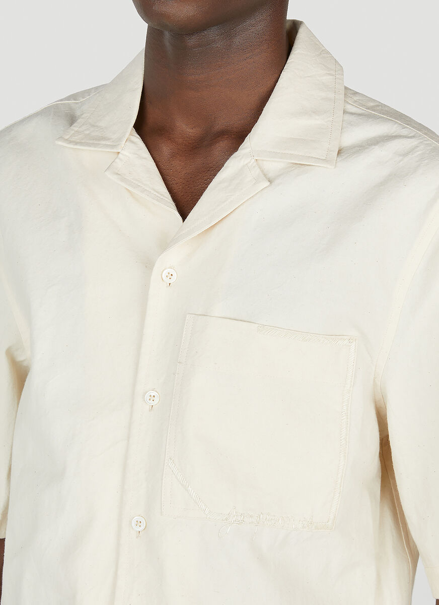 Jacquemus Short-sleeve Button-fastening Shirt In White