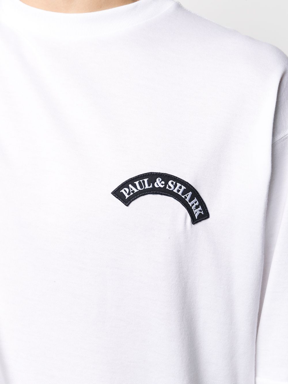 Paul & Shark Logo-patch Shark T-shirt In White