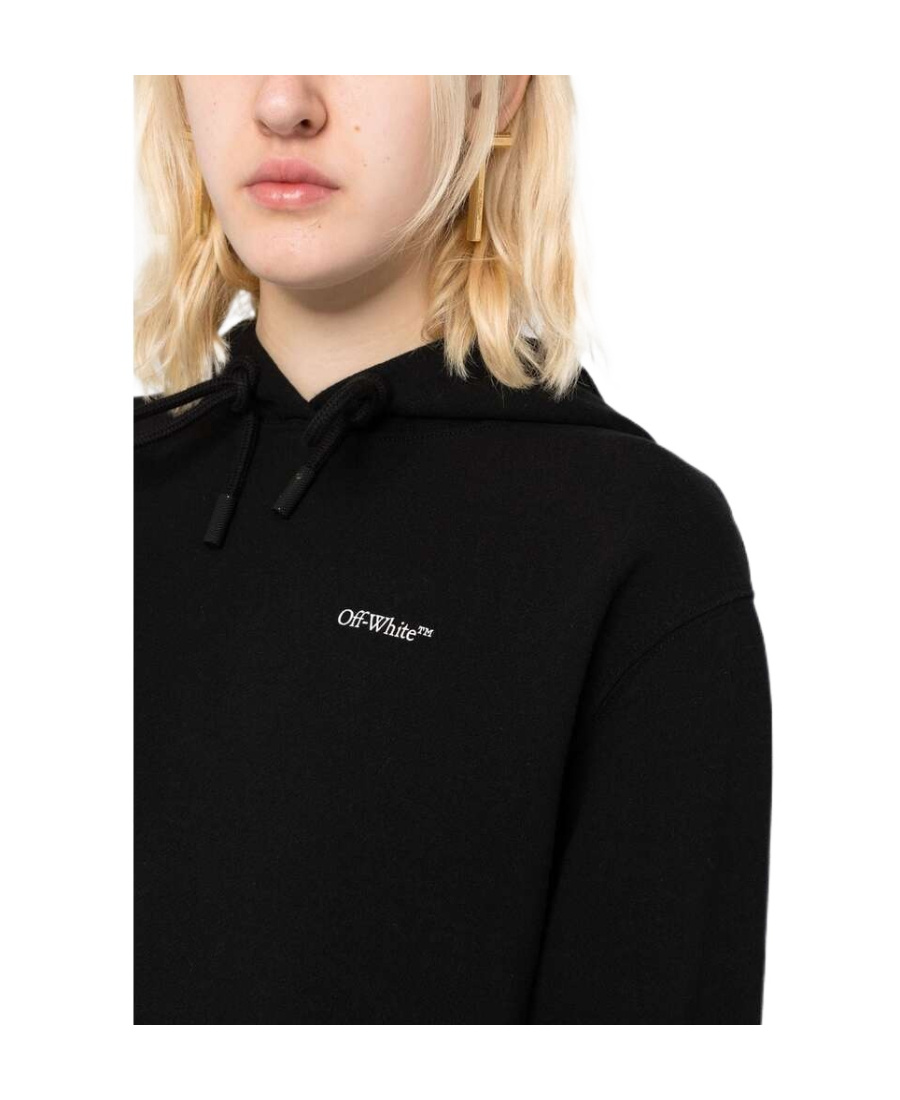 Off-white Arrows-print Drawstring Hoodie In Black
