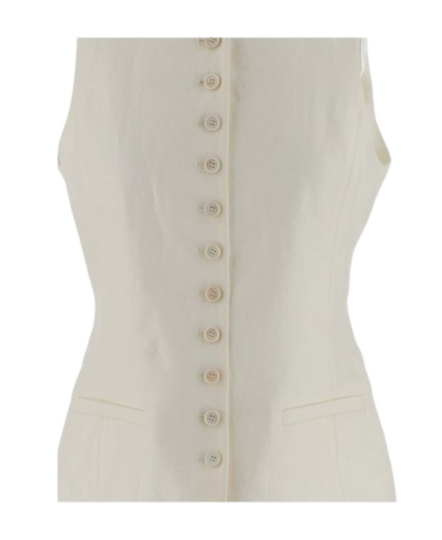 Chloé Sleeveless Button-up Waistcoat In Nude