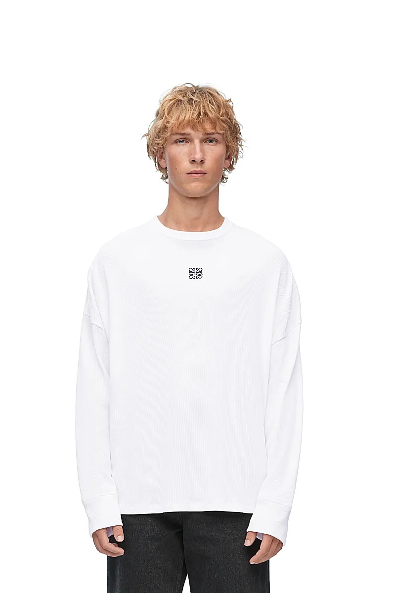 Loewe Oversized Long Sleeve T-shirt In White