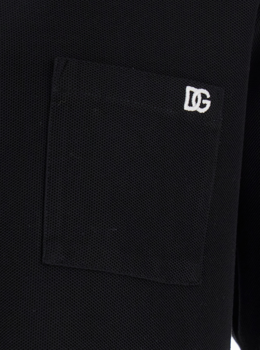 Dolce & Gabbana Black Crewneck T-shirt With Logo Embroidery On The Front