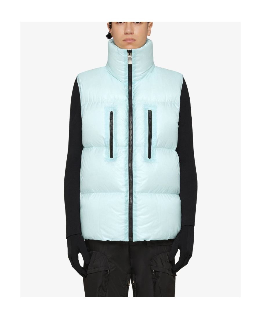 Givenchy Embroidered Sleeveless Down Vest In Blue