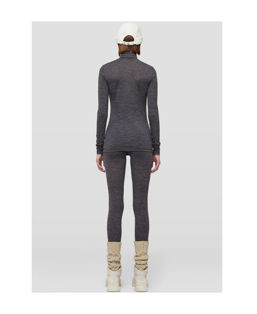 Jil Sander Logo-print Roll-neck Top In Black