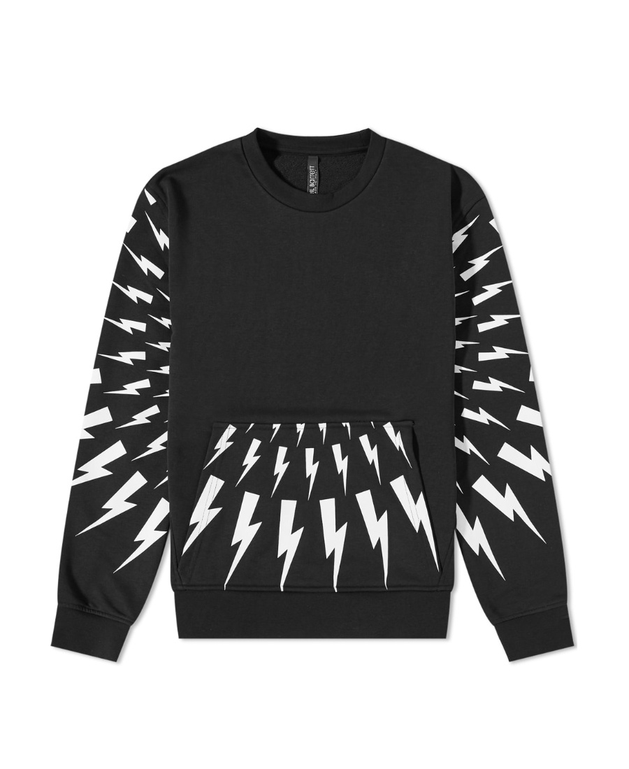Neil Barrett Logo Logo Hoodie In Black