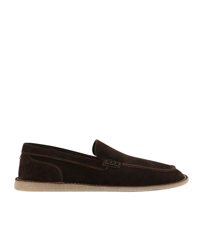 Dolce & Gabbana Suede Loafers In Black