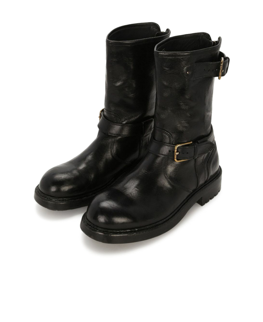 Dolce & Gabbana Horseride Leather Boots In Black