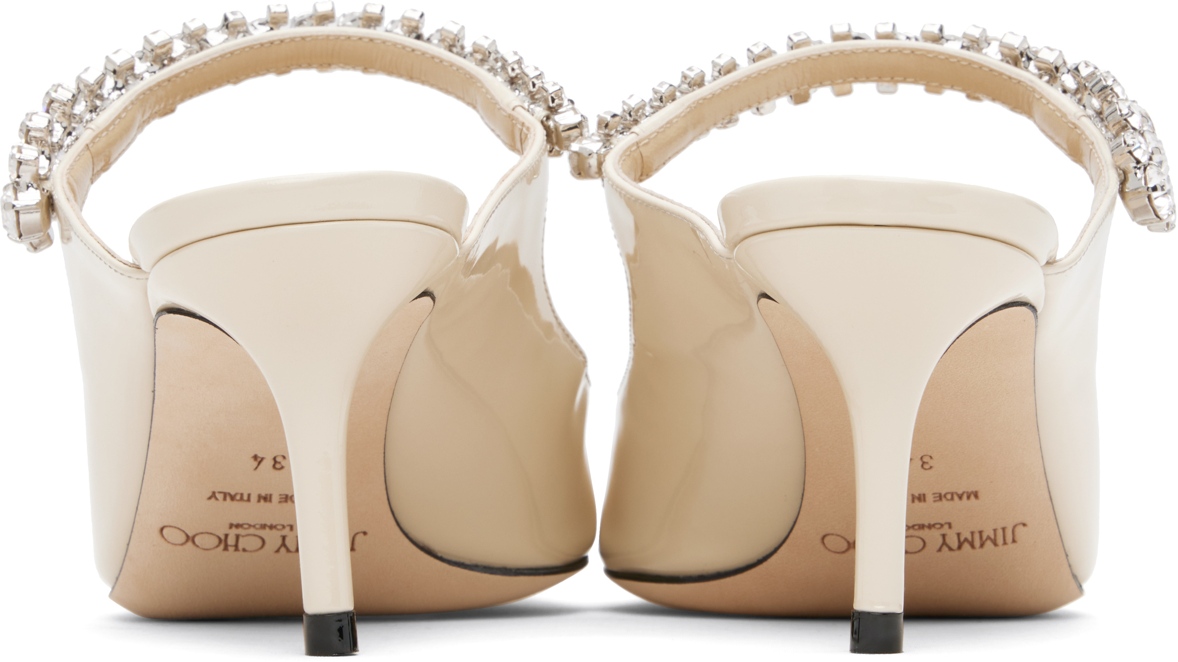 Jimmy Choo Pointed-toe Mule With Mid-height Stiletto Heel In White