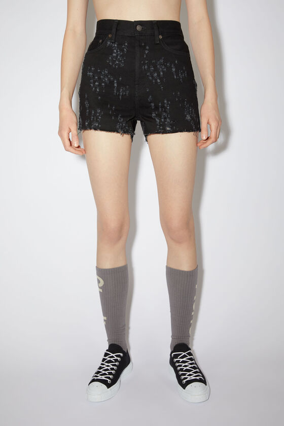 Acne Studios Making Used Denim Shorts In Black