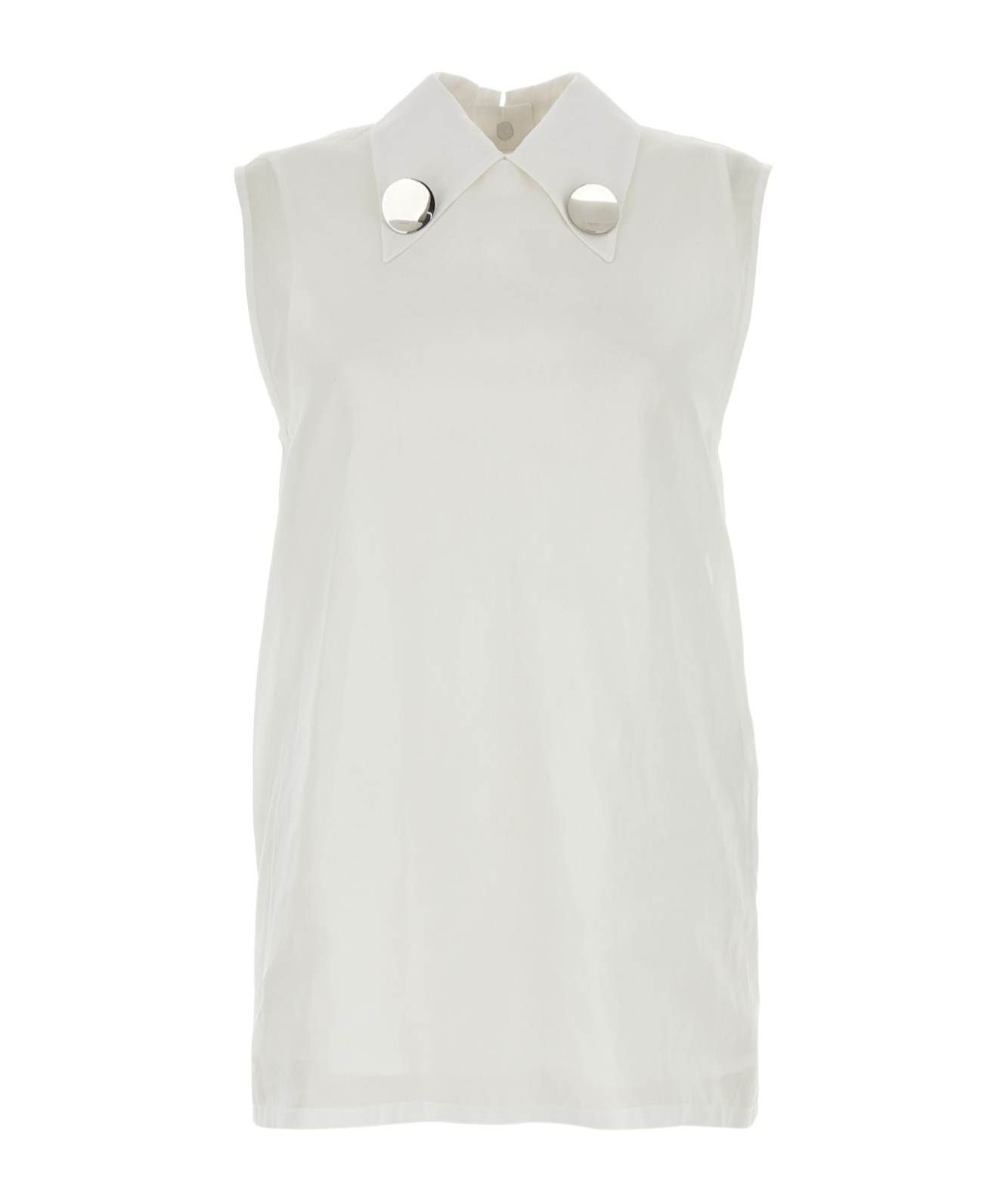 Shop Jil Sander Sheer Blouse In White