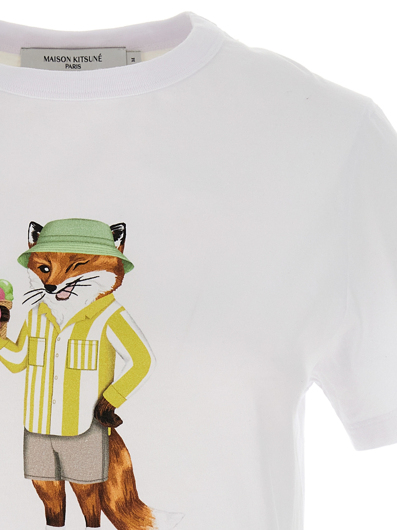 MAISON KITSUNÉ FOX MOTIF COTTON T-SHIRT