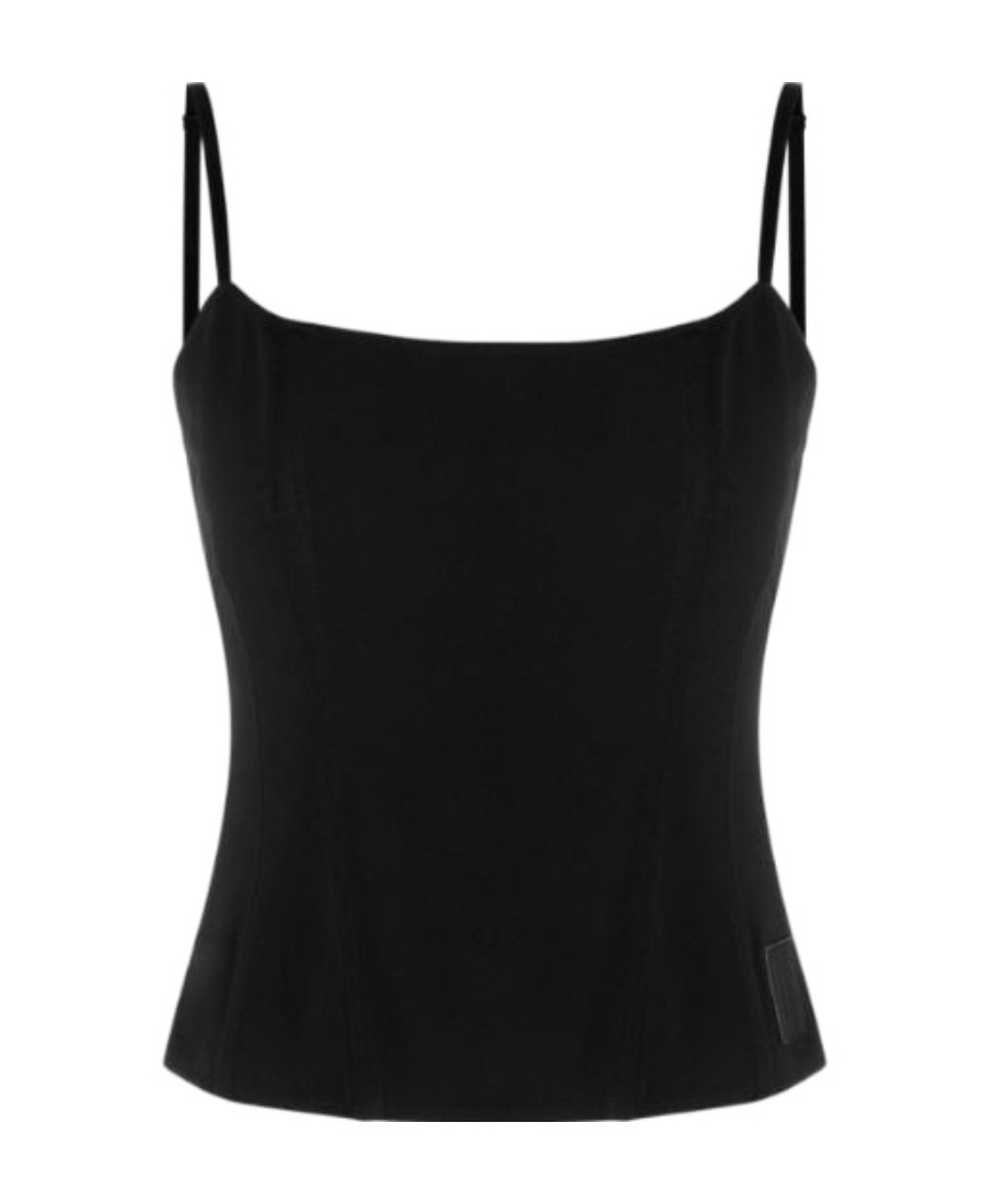 Marc Jacobs Logo Thin Shoulder Strap In Black