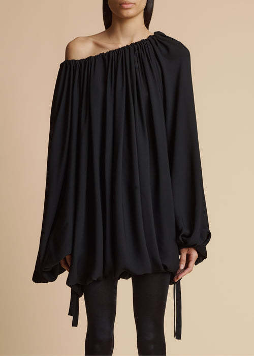 Khaite Long-sleeved Blouse In Black