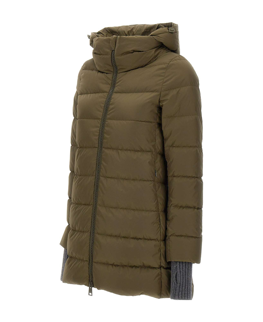 Herno Women A-shape Puffer Jacket In Green