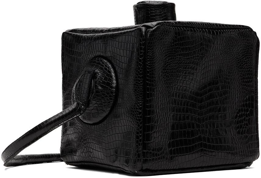 Doublet Small Robot Head Shoulder Bag In Black