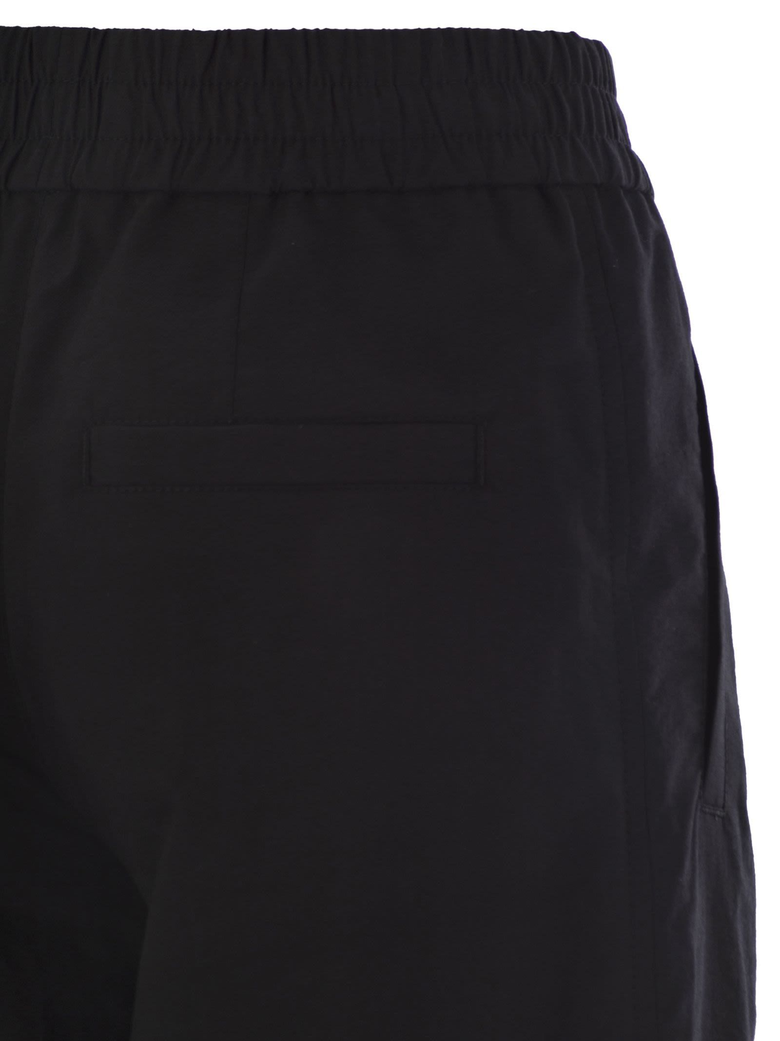 Brunello Cucinelli Loose Fit Cotton Trousers In Black