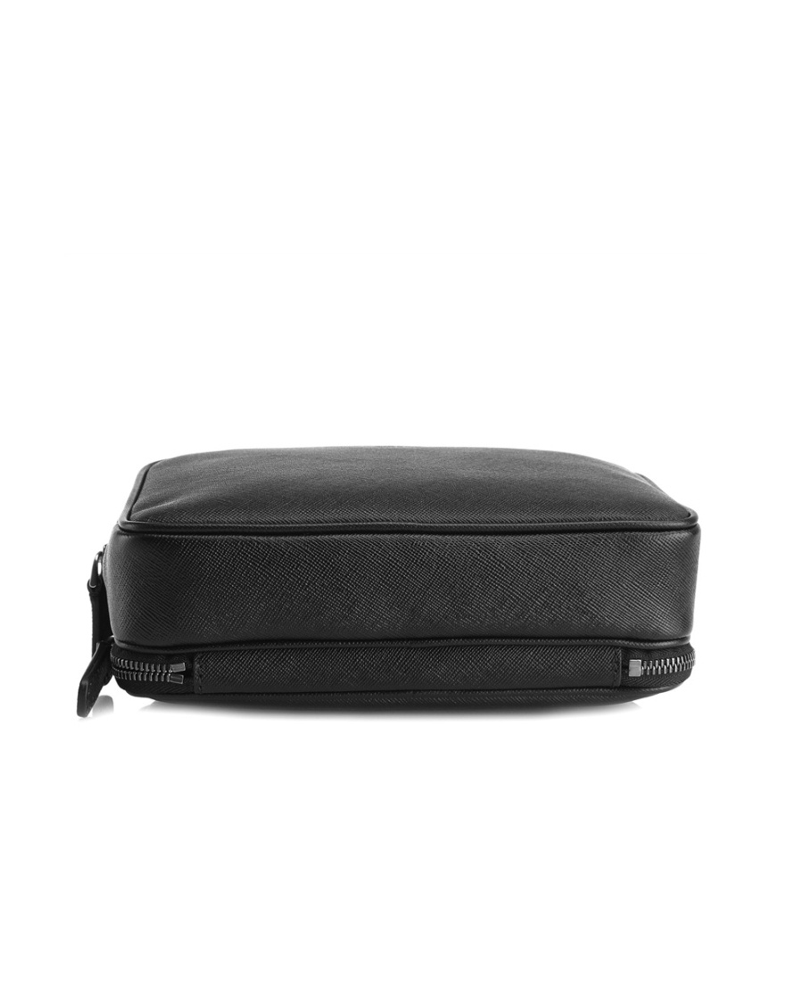 Giorgio Armani Logo Details Handbag In Black