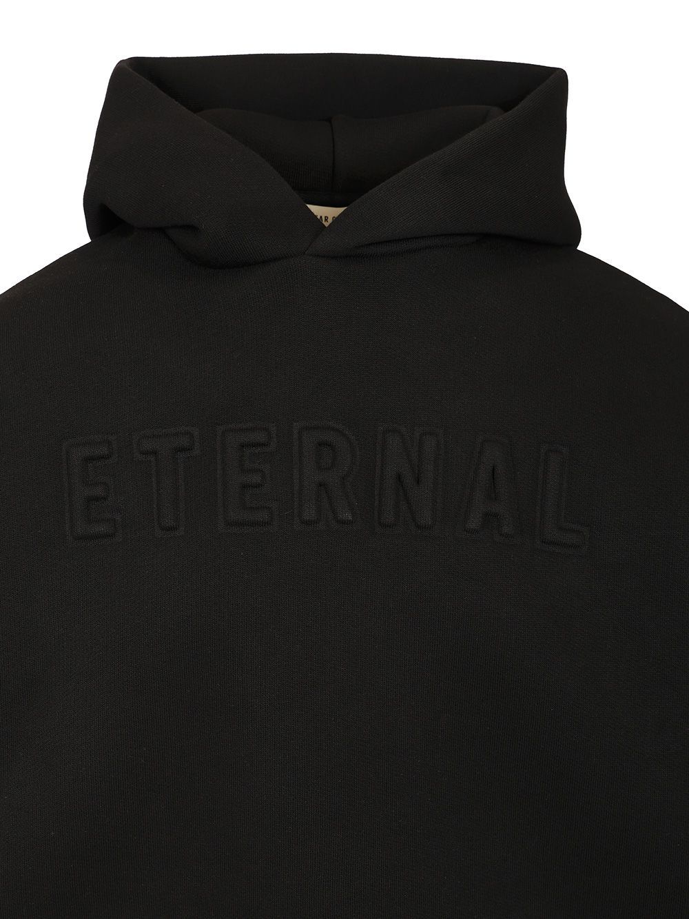 Fear Of God Logo Embossed Hoodie In Black