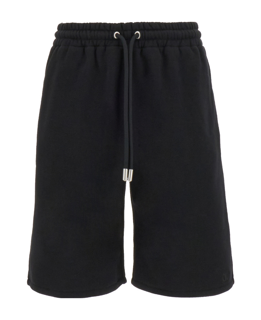 Off-white Off White "sporty Bermuda Shorts With Embroidered Arrow In Black