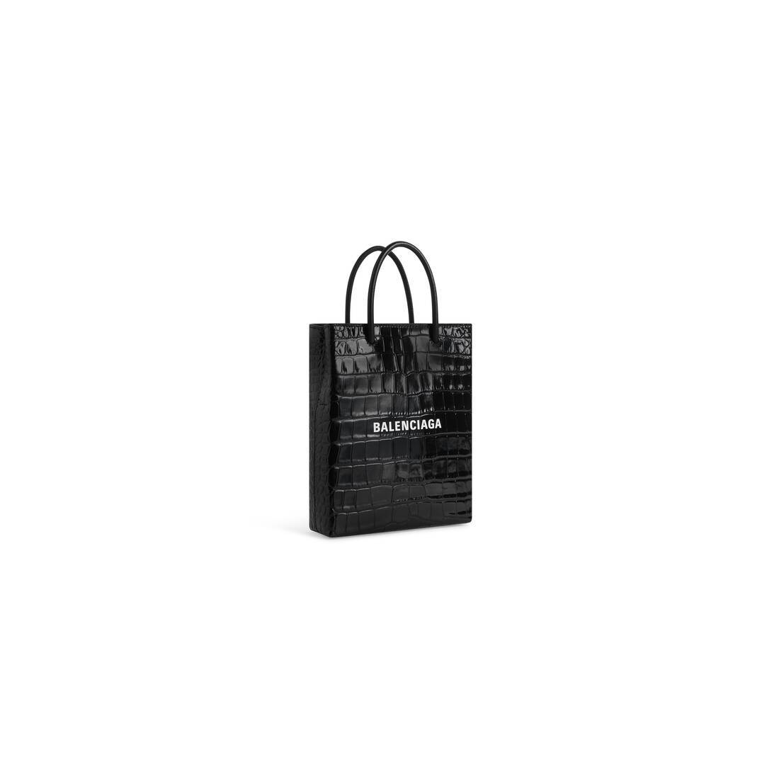 Balenciaga Borsa Shopping Grande Con Lavorazione Coccodrillo  Da Donna In Nero In Multi