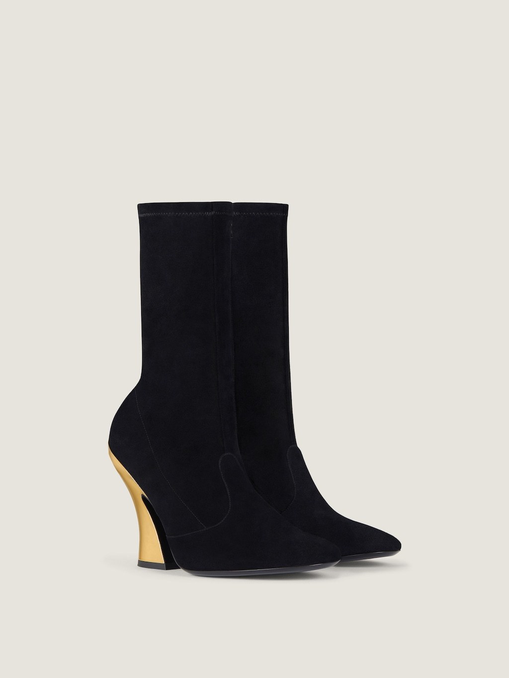 Givenchy Sculpted Ankle Boots In Suede In Multi