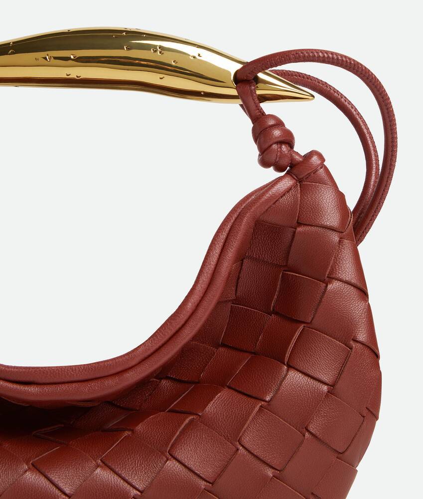 Bottega Veneta Baby Leather Sardine Cross-body Bag In Brown