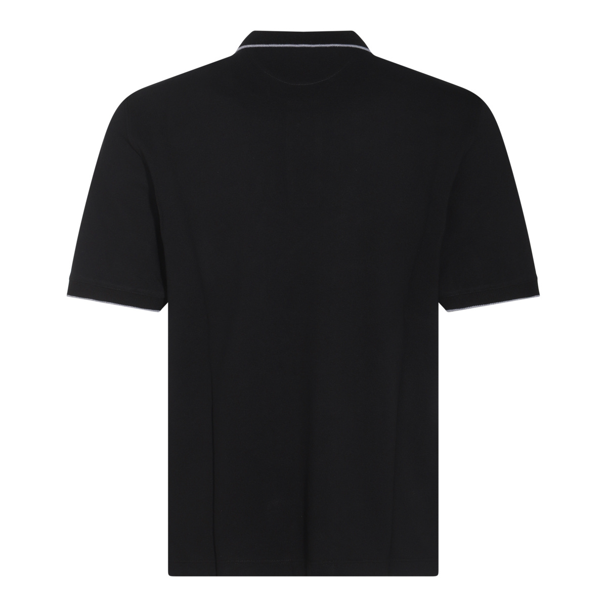 Brunello Cucinelli Piqué Polo Shirt Logo In Black