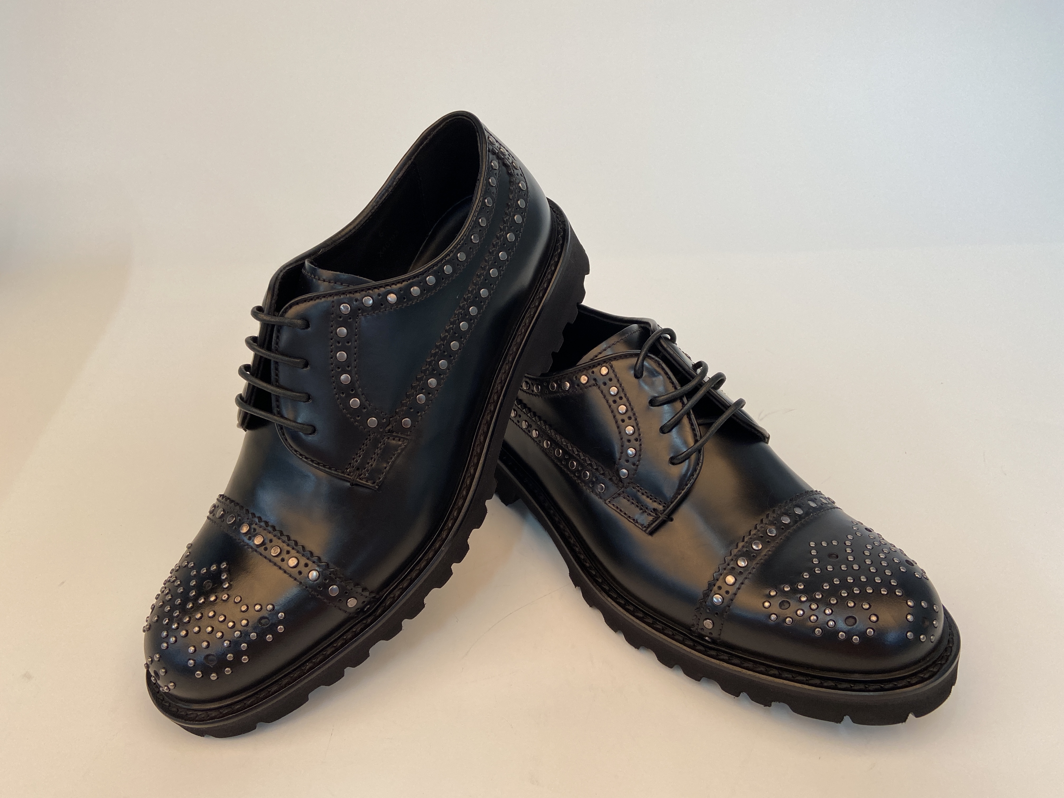 Emporio Armani Logo Business Casual Shoes In Black