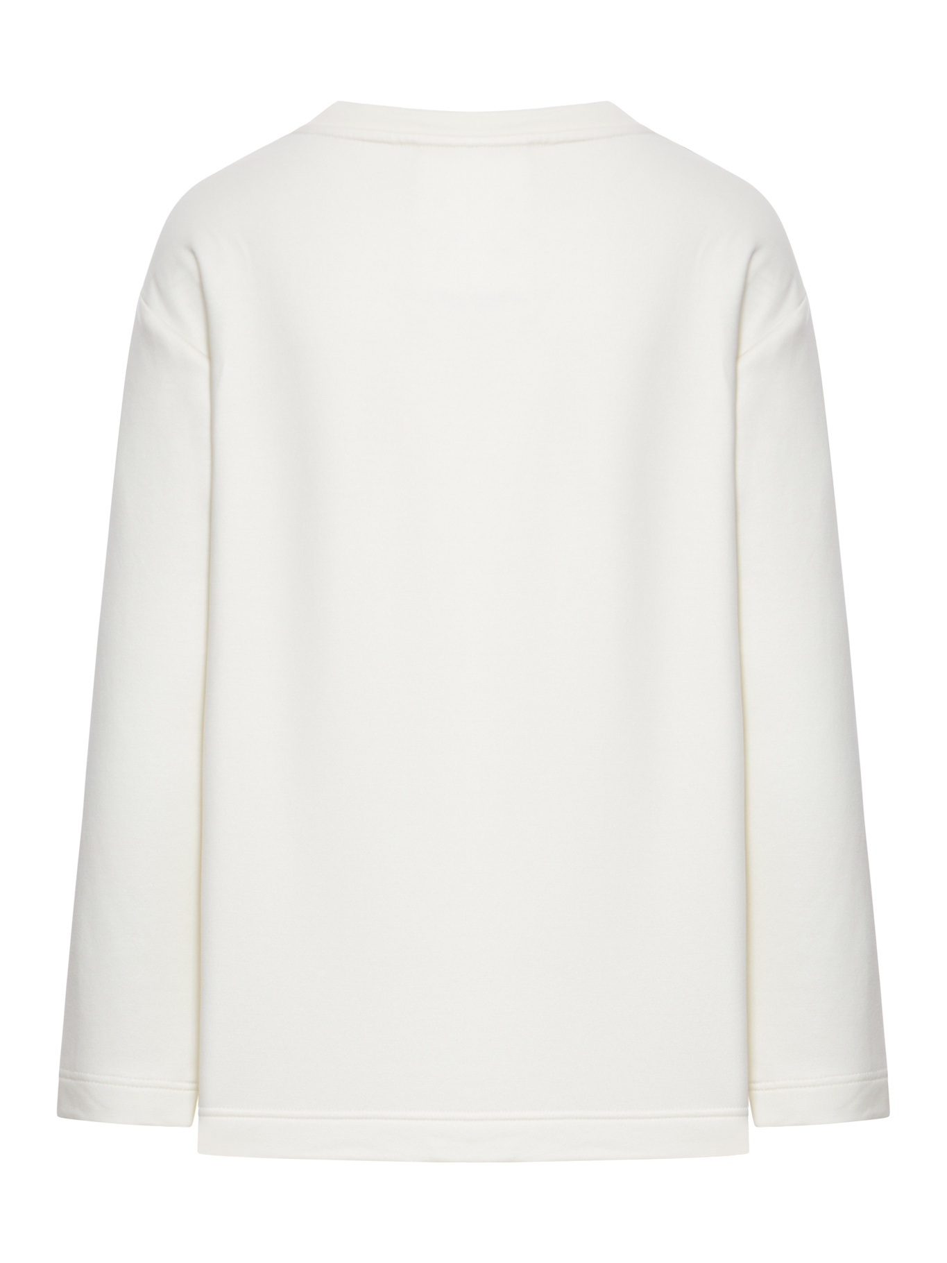 Max Mara Crew Neck Long Sleeve Sweatshirt In White