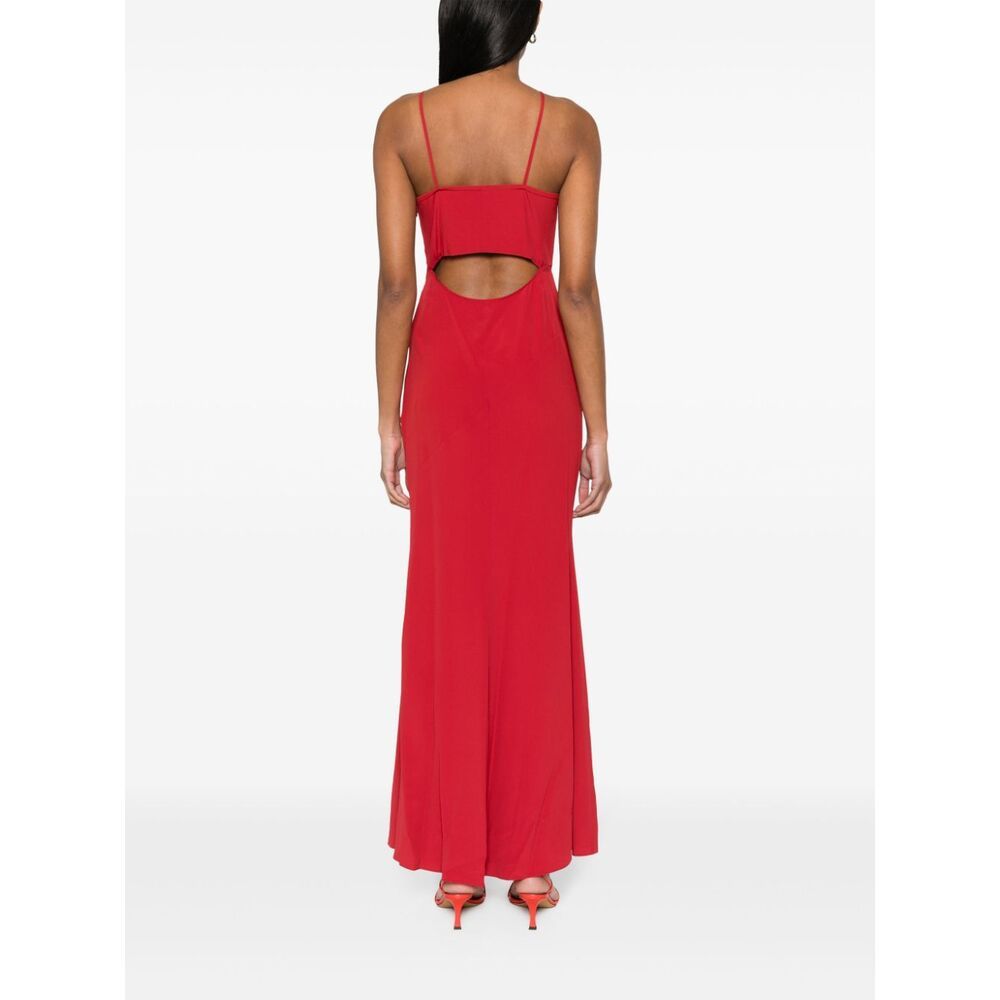 Isabel Marant Long Suspender Dress In Red